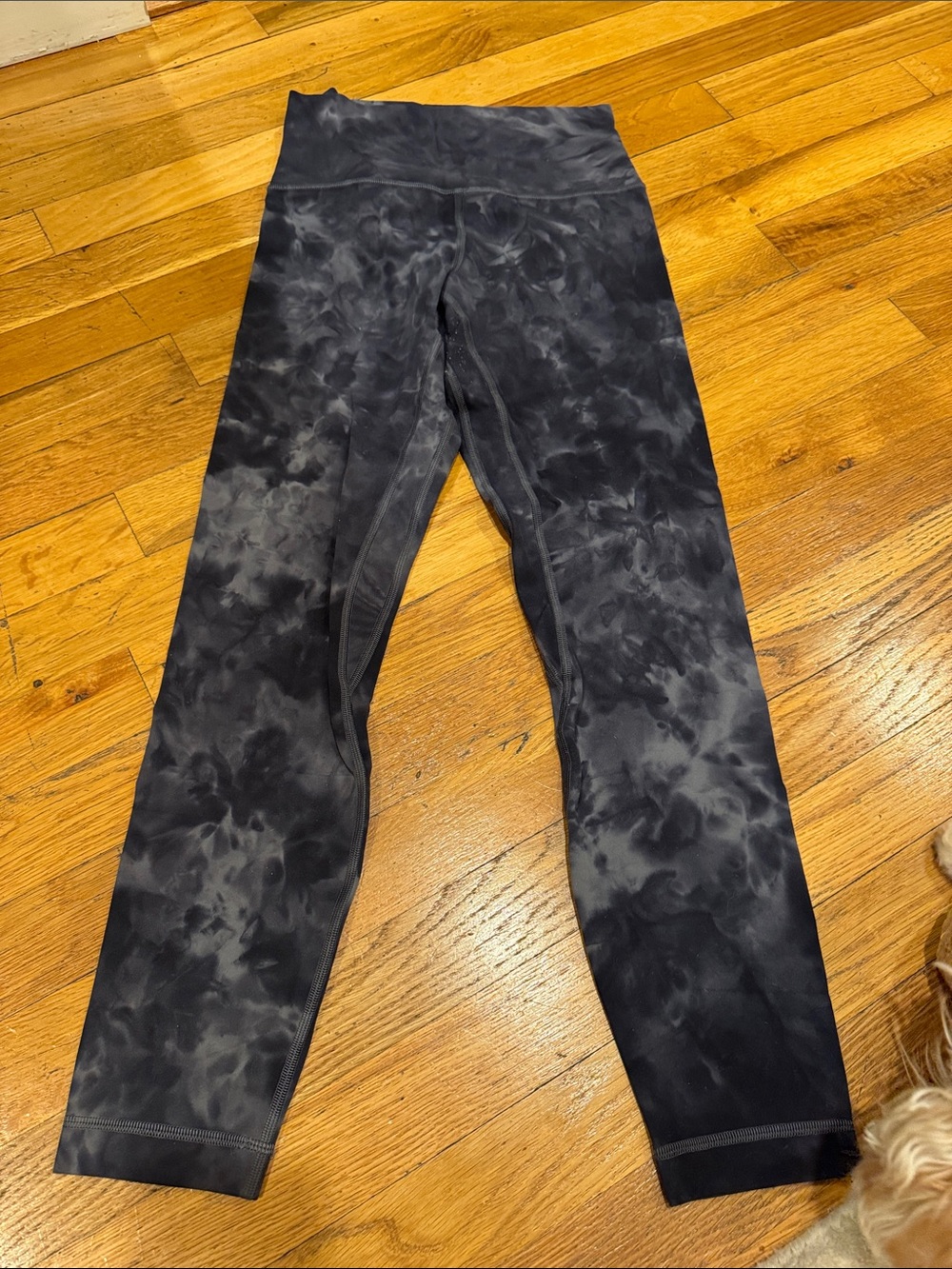 Lululemon Black Gray Tie-Dye High-Waist Leggings